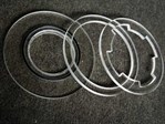 Twistlock flange pieces before assembly