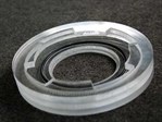 Perspective view of assembled twistlock flange