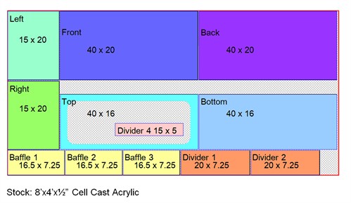 Optimized Panel Layout for Acrylic Sump