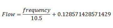 FMS-2 Frequency to Flow Equation Simplified